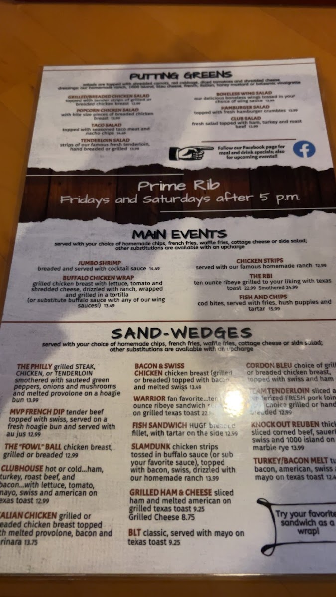 Courtside Bar & Grill Menu - Image 1