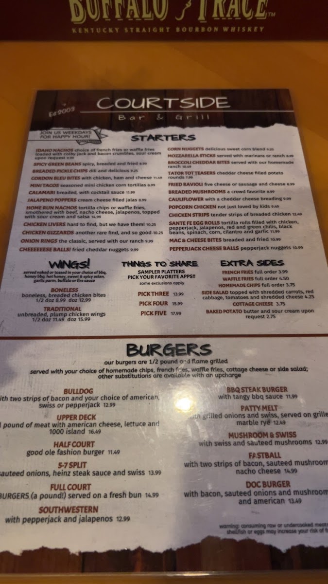 Courtside Bar & Grill Menu - Image 2